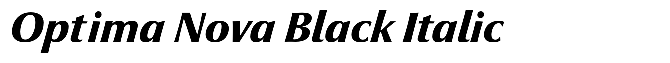 Optima Nova Black Italic
